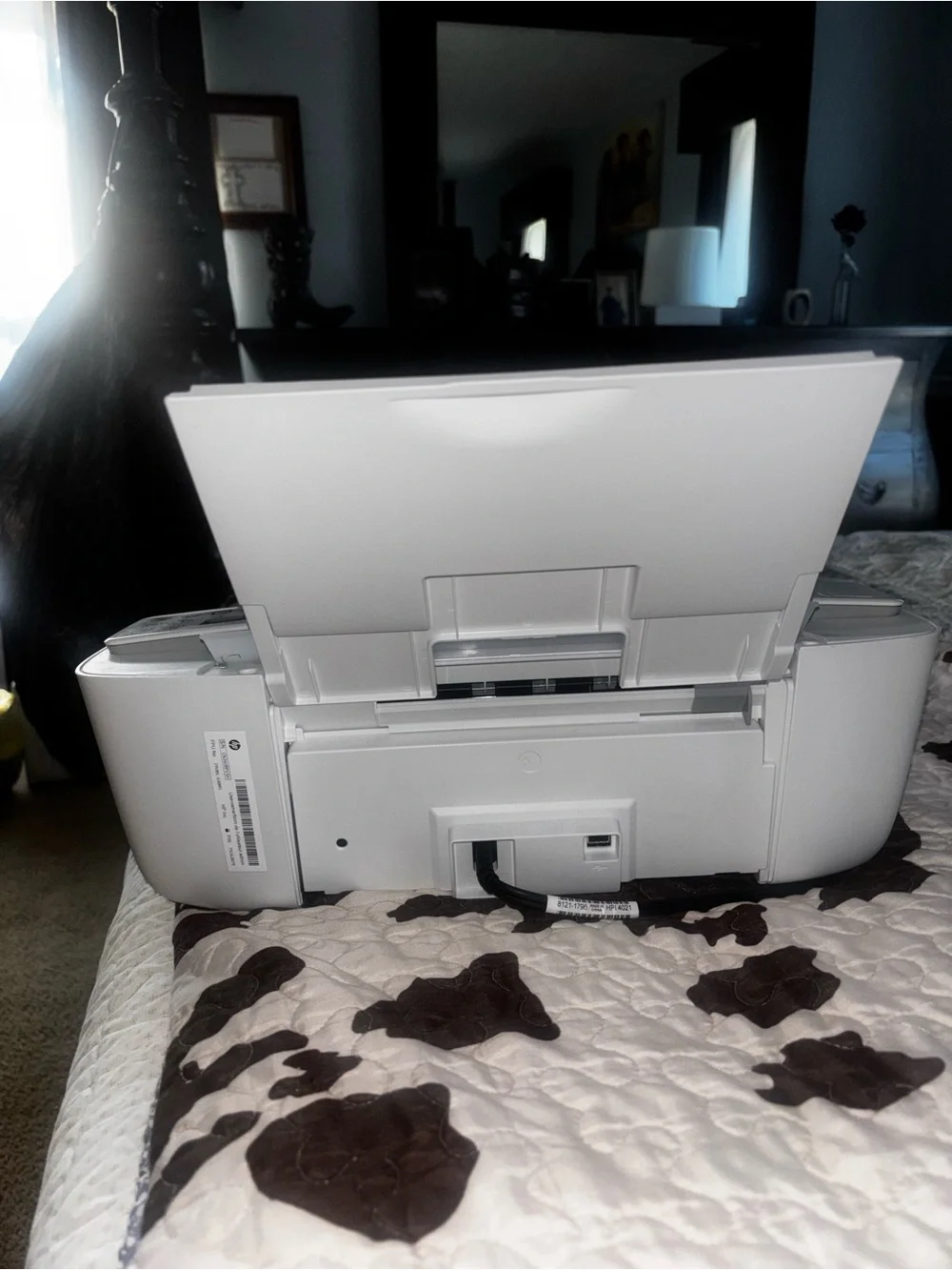 HP White and Gray All-in-One Printer